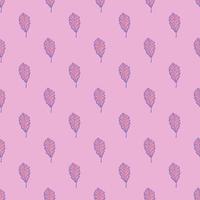 Leaves oak engraved seamless pattern. Vintage background botanical with forest foliage in hand drawn style. vector