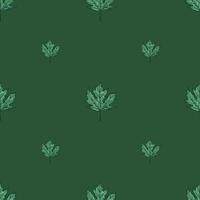 Leaves maple canadian engraved seamless pattern. Vintage background botanical with foliage in hand drawn style. vector