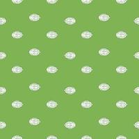 Seamless pattern engraved lemons. Vintage background citrus fruit in hand drawn style. Whole lemon or lime sketch. vector