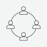Business people, teamwork vector icon. Isolated management developing icon vector design.