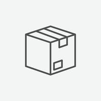 icono de vector de paquete. diseño de vector de icono de caja aislada.