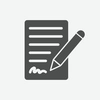 Contract vector icon. Isolated business icon vector design.