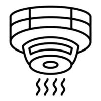 icono de línea de detector de humo vector