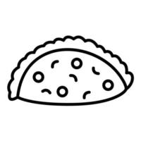 icono de línea de empanadas vector