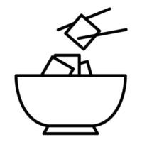 Poke Food Line Icon vector