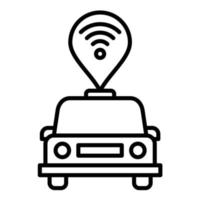 Connected Vehicle Line Icon vector