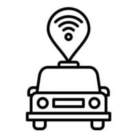 Connected Vehicle Line Icon vector