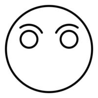 Face Without Mouth Line Icon vector