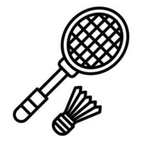 Badminton Line Icon vector