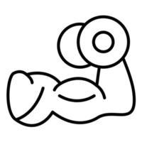 Weightlifting Line Icon vector