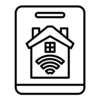 Smart Home Line Icon vector
