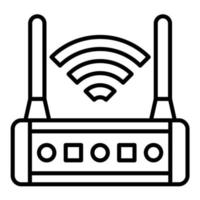 Wifi Router Line Icon vector