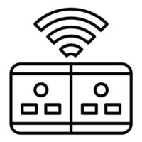 Smart Socket Line Icon vector