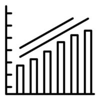 Escalating Bar Graph Line Icon vector