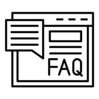 FAQ Line Icon vector