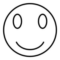 cara sonriente con icono de línea de ojos sonrientes vector