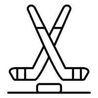 icono de línea de hockey sobre hielo vector