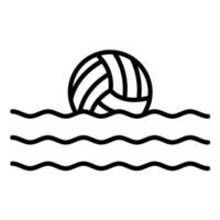 icono de línea de waterpolo vector