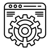 icono de línea de mantenimiento web vector
