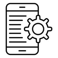 Application Setting Line Icon vector