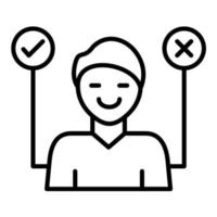 Decision Making Line Icon vector