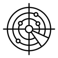 Radar Line Icon vector