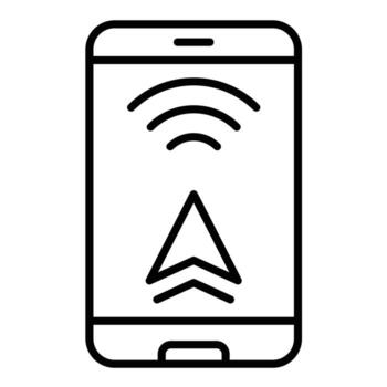 Navigation App Line Icon vector