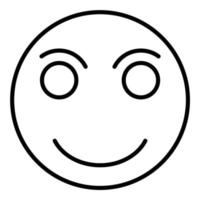 Slightly Smiling Face Line Icon vector