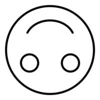 Upside Down Face Line Icon vector