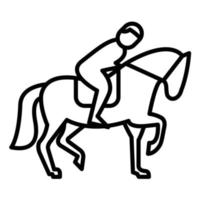 Equestrian Line Icon vector