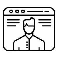 Page Visitors Line Icon vector