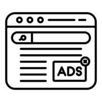 Website Ads Line Icon vector