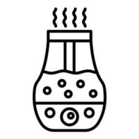 icono de línea de humidificador vector