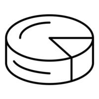 3D Pie Chart Line Icon vector