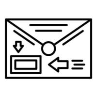 Post Stamp Line Icon vector