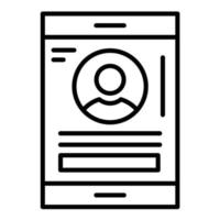 User Line Icon vector