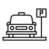 Parking Line Icon vector