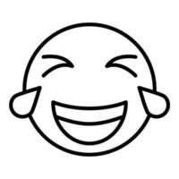 Rolling on the Floor Laughing Line Icon vector