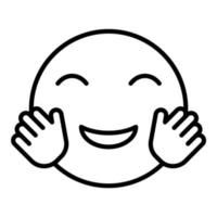 Hugging Face Line Icon vector