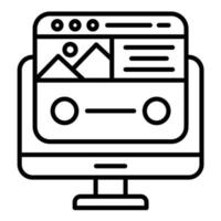 Landing Page Line Icon vector