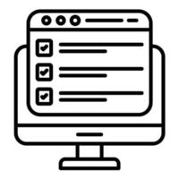 Website Checklist Line Icon vector