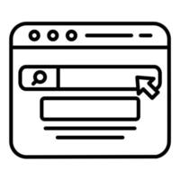 Search Engine Line Icon vector