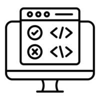 Code Correction Line Icon vector