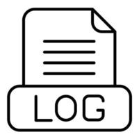 Logs Line Icon vector