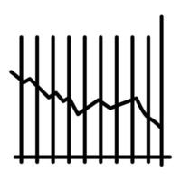 icono de línea de gráfico de tendencia vector