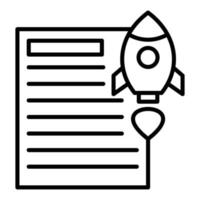 Project Launch Line Icon vector