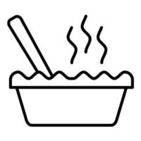 Clam Chowder Line Icon vector