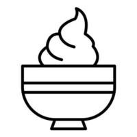 Guacamole Line Icon vector