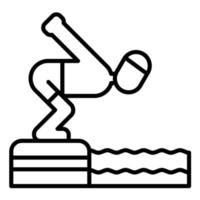 Diving Line Icon vector