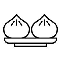 Dumplings Line Icon vector